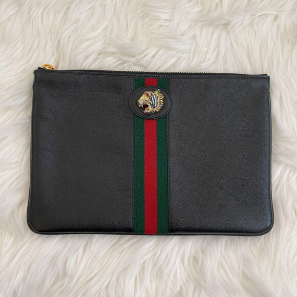 Gucci Rajah Black Clutch - Picture 2 of 9